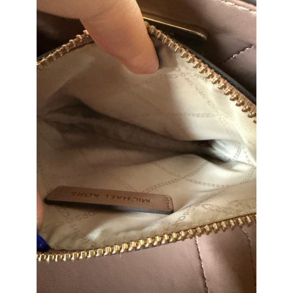 👜 Michael Kors Blush Pink Leather Satchel | Crossbody Strap | Structured Tote - Picture 7 of 8